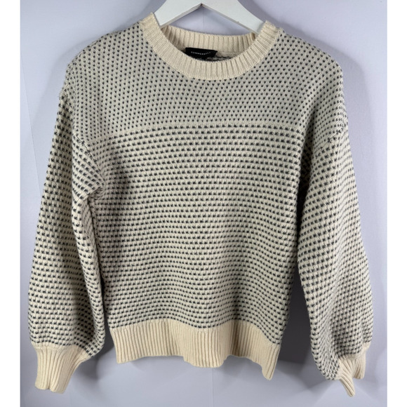 Summersalt Womens Sz S Luxe Cashmere Wool Sweater Cream Gray Quiet Luxury - Picture 2 of 8